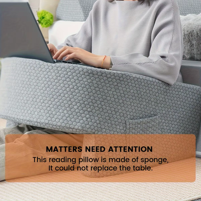 Reading Pillow for Gaming, Extra Large Arm Rest Pillow for Adult, Memory Foam Bed Rest Pillow for Reading, Working,With Rem，1 PC