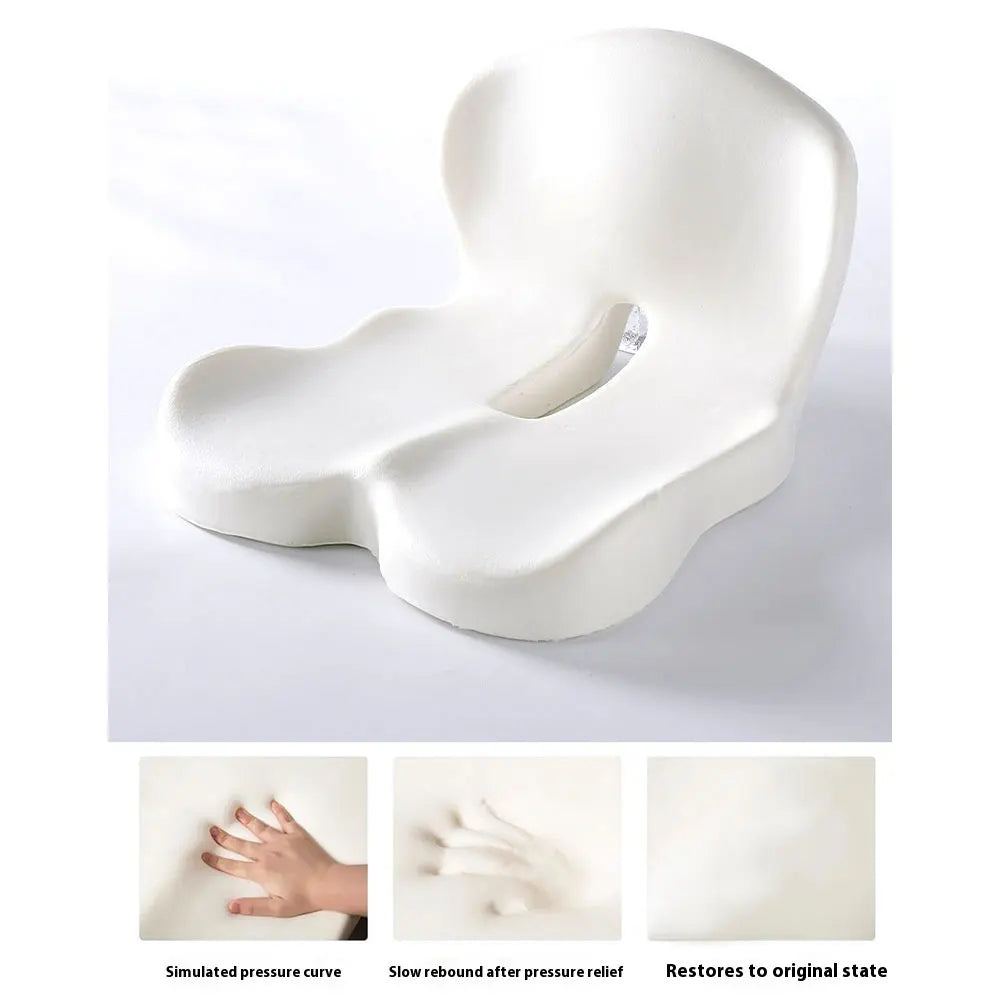 Memory Foam L-Shaped Integrated Office Chair Cushion with Lumbar Support Car Seat Cushion for Office Workers Car Drivers