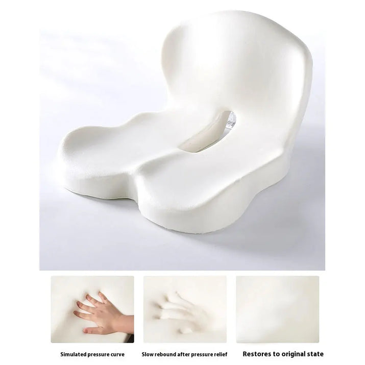 Memory Foam L-Shaped Integrated Office Chair Cushion with Lumbar Support Car Seat Cushion for Office Workers Car Drivers