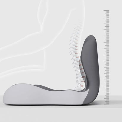 Memory Foam L-Shaped Integrated Office Chair Cushion with Lumbar Support Car Seat Cushion for Office Workers Car Drivers