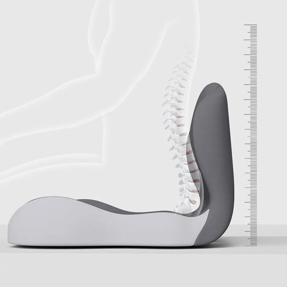 Memory Foam L-Shaped Integrated Office Chair Cushion with Lumbar Support Car Seat Cushion for Office Workers Car Drivers