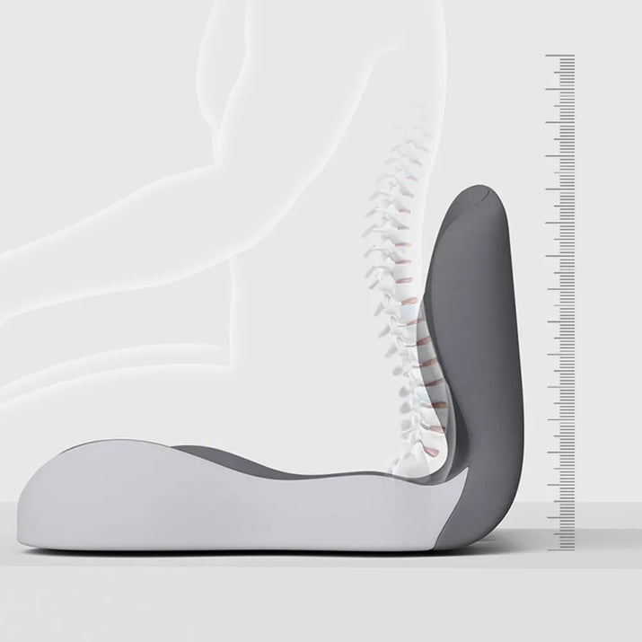 Memory Foam L-Shaped Integrated Office Chair Cushion with Lumbar Support Car Seat Cushion for Office Workers Car Drivers