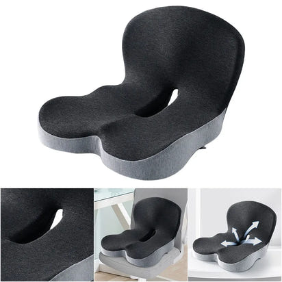 Memory Foam L-Shaped Integrated Office Chair Cushion with Lumbar Support Car Seat Cushion for Office Workers Car Drivers