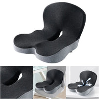Memory Foam L-Shaped Integrated Office Chair Cushion with Lumbar Support Car Seat Cushion for Office Workers Car Drivers